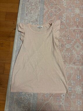 Z Supply Light Pink Flutter Sleeve Tank Top